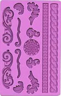 Elegant. Stampo in silicone più 2 bordi decorativi.