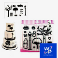 Lampione Albero Nuvole e Recinto. Stampo Parco Patchwork Cutter