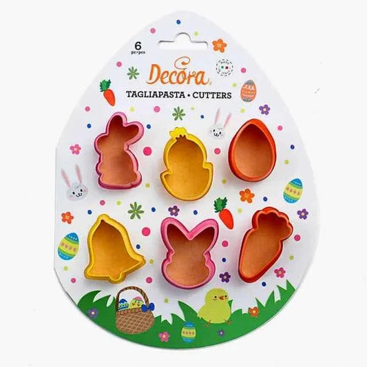 Pasqua. Set di 6 mini tagliapasta Decora