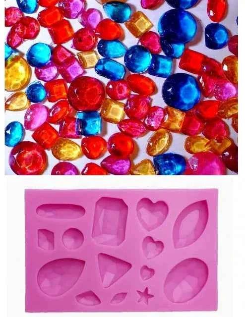 Mini Diamanti e Gemme. Stampo in Silicone