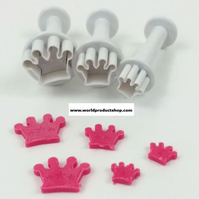 Corona. Set di 3 mini stampi ad espulsione. Originale Dekofee