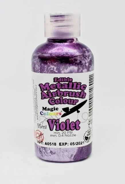 Viola 55 ml. Colorante liquido Metallizzato anche per Aerografo. Magic Colours