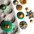 Bellissimi Gioielli Bottoni e Diadema in varie forme. Barocco Vintage. Stampo in silicone