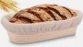 25 x 15 x 8 cm. Cestino di Lievitazione Ovale in Rattan naturale con Fodera. Pane e Pizza