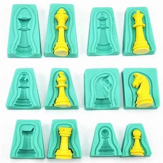 Scacchi. 12 pezzi. Stampo 3/D per Cioccolato in silicone