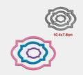 Cornice Decorata Ovale. 3 Fustelle sottili metalliche per Scrapbooking