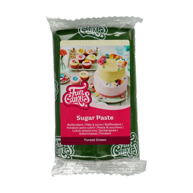 Verde Foresta. Pasta di zucchero FunCakes. 250 gr. Senza Glutine e Kosher - WORLD PRODUCTS SHOP