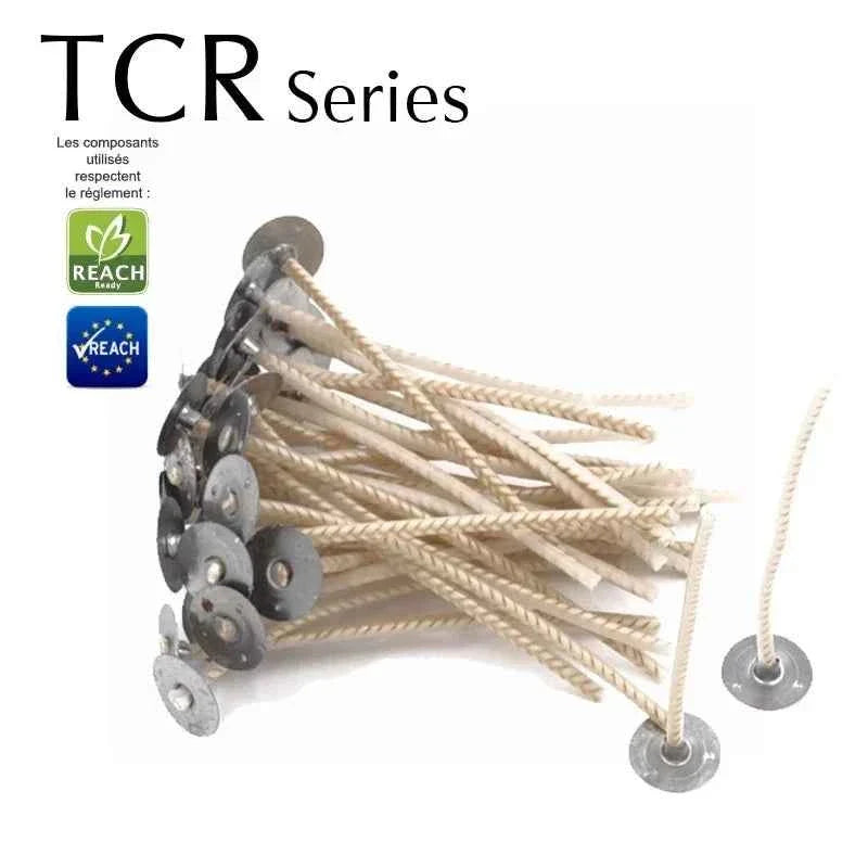 Stoppini AVP53 da 8-10-12-14-16-20 cm. Per Candele in contenitore diametro 8-9 cm