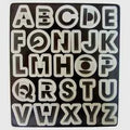 Lettere e numeri a Timbro. Set 72 stampi con blocco stampa incluso