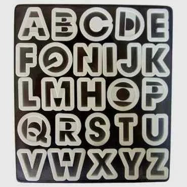 Lettere e numeri a Timbro. Set 72 stampi con blocco stampa incluso