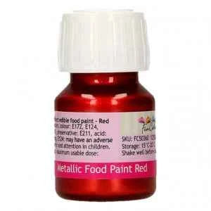 Argento Metallizzato in Gel. Anche Vernice per pittura. Grande confezione 30 ml. Funcakes
