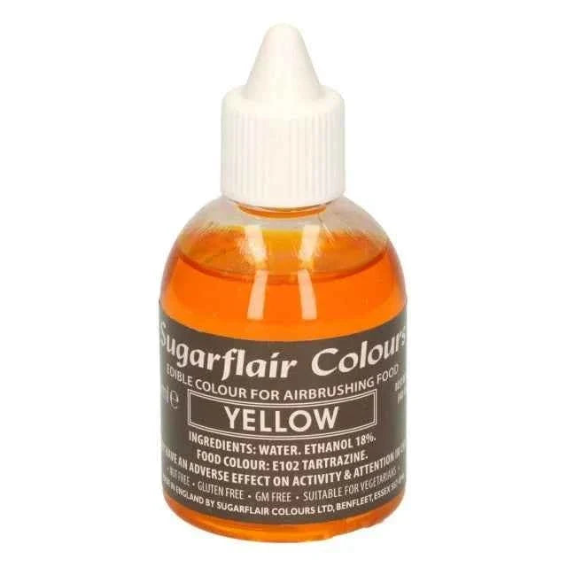 Giallo 60 ml. Colorante liquido anche per Aerografo. Sugarflair