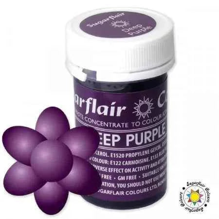 Viola Forte. Linea Pastello. Colorante in Gel concentrato. Deep Purple.Sugarflair