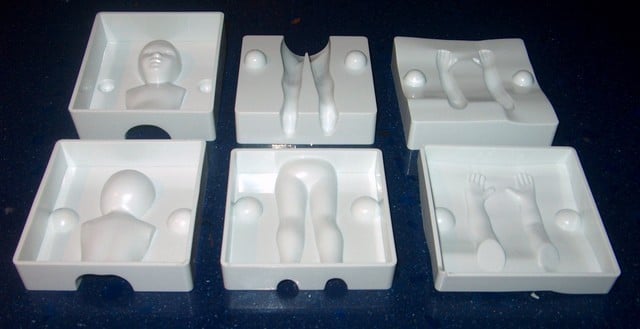Figura di Bambino completa in 3/D. Set di 6 stampi in plastica