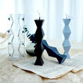 Grande Colonna Stilizzata Geometrica di 19.9 cm. Stampo anche per Candele - WORLD PRODUCTS SHOP