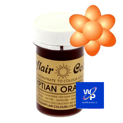 Arancio Egitto. Linea Pastello. Colorante in Gel concentrato. Sugarflair