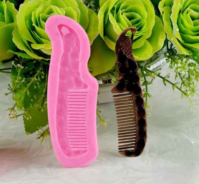 Pettine decorato. Stampo in Silicone