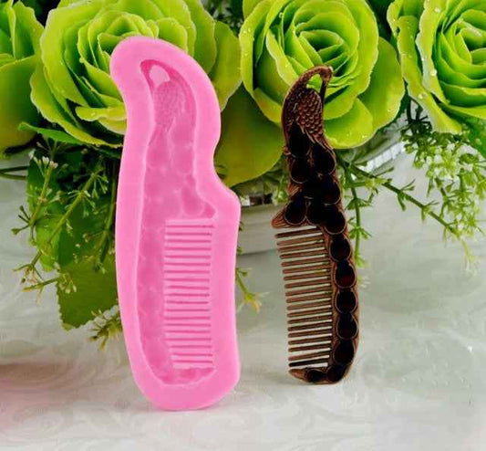 Pettine decorato. Stampo in Silicone
