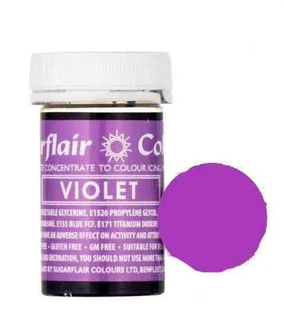 Violetto. Linea Pastello. Colorante in Gel concentrato. Violet. Sugarflair