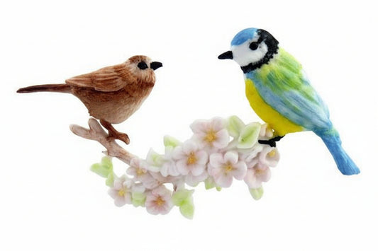 Pappagallo e Uccellini sul ramo in Fiore. Stampo in silicone