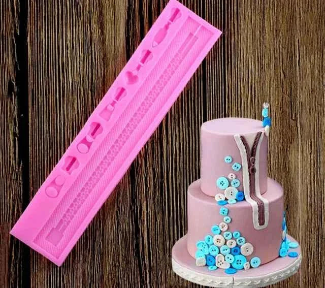 Chiusura lampo Zip e Tiretto. Stampo in silicone