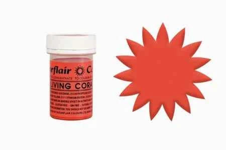 Corallo Vivo. Linea Pastello. Colorante in Gel concentrato. Living Coral. Sugarflair