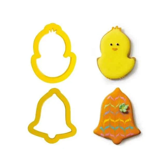 Pasqua. Pulcino e Campanella. Set di 2 Tagliapasta Decora