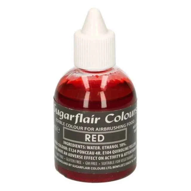 Rosso 60 ml. Colorante liquido anche per Aerografo. Sugarflair