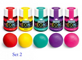 Set 2. Rosso Giallo Tiffany Viola Rosa. Fluo NEONZ. Colorante alimentare in gel. Squires Kitchen