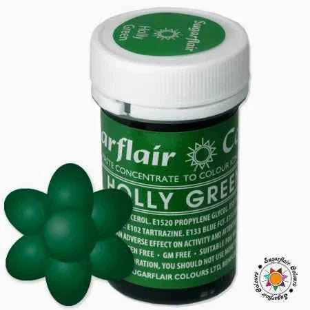 Verde Agrifoglio. Linea Pastello. Colorante in Gel concentrato. Holly Green. Sugarflair