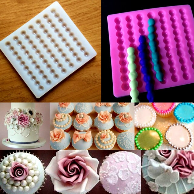 Perle. Stampo di 7 file in silicone