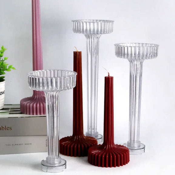 Set di 3 Vasi a Lampada lunghe 20-25 e 30 cm. Stampo in plastica anche per Candele - WORLD PRODUCTS SHOP