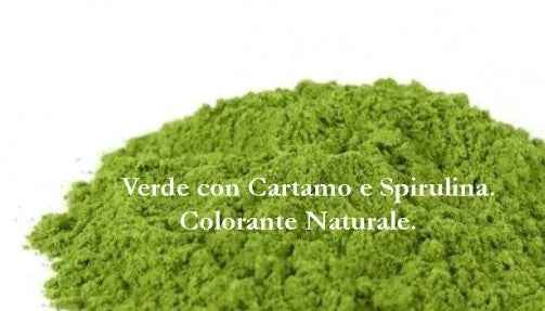 Verde con Cartamo e Spirulina. Colorante Naturale. 100% Vegano. 80 gr.