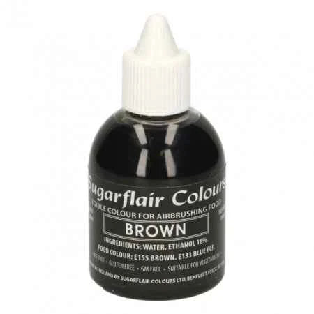 Marrone  60 ml. Colorante liquido anche per Aerografo. Sugarflair