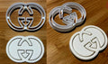 Logo Gucci Griffe Cutter. Misura Small 6.5 x 5 cm Medium 8 x 6 cm e Large 11 x 8 cm
