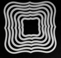 Cornice Decorata Quadrata con punte. 6 Fustelle sottili metalliche per Scrapbooking