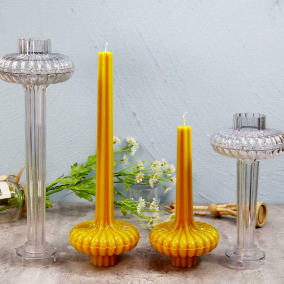 Set di 2 Vasi a Lampada lunghe 20 e 30 cm. Stampo in plastica anche per Candele - WORLD PRODUCTS SHOP
