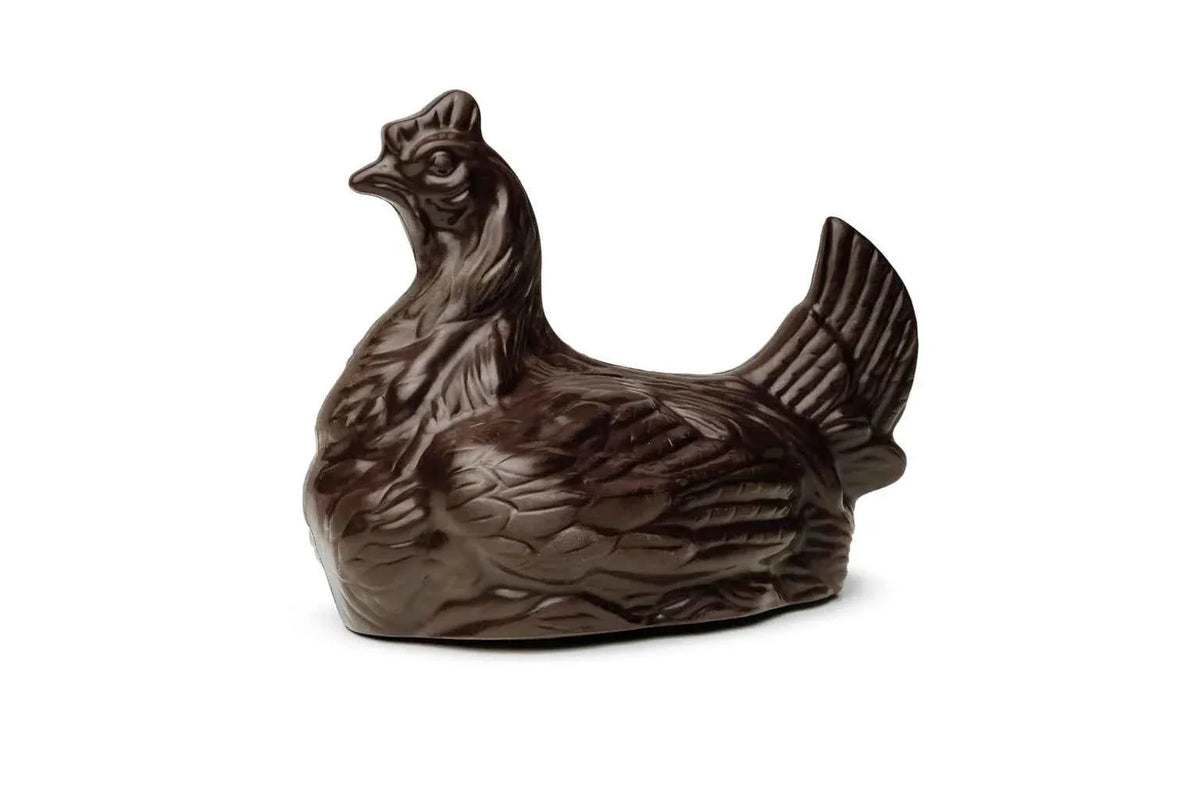 Gallina di cioccolato fondente.  350 GRAMMI.