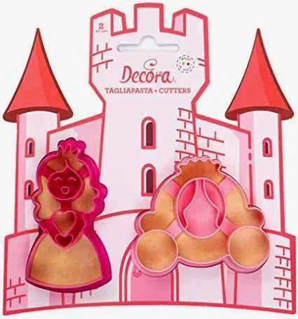 Principessa e Carrozza. Set di 2 Stampi. Decora