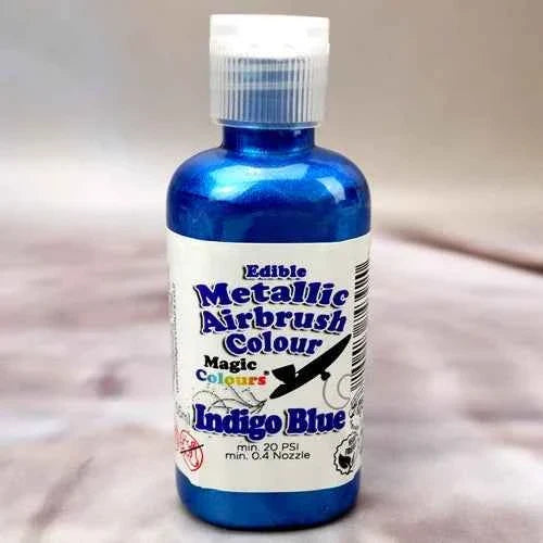 Indingo Blue 55 ml. Colorante liquido Metallizzato anche per Aerografo. Magic Colours