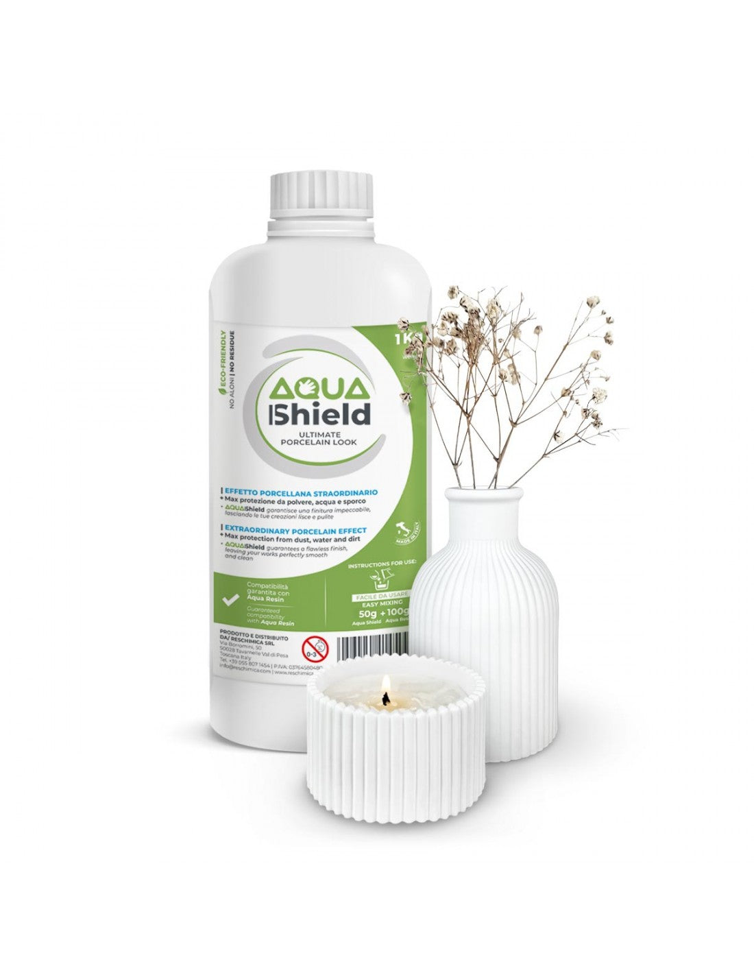 Aqua Shield - Additivo che rende le tue creazioni in eco resina e gesso impermeabili, lucenti e ultra resistenti