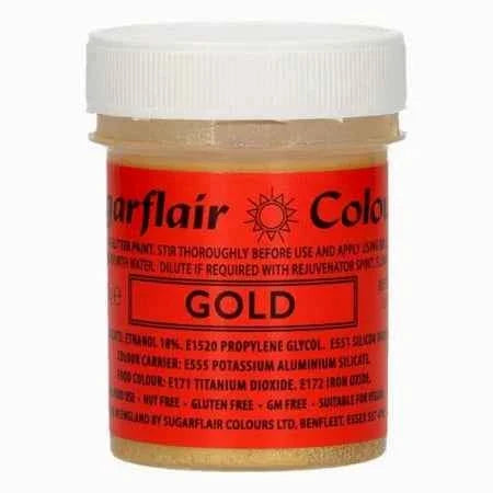 Oro 35 gr. Glitterato. Colorante in Gel concentrato. Glitter Paint Gold. Sugarflair