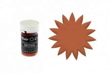Marrone. Linea Pastello. Colorante in Gel concentrato. Brown. Sugarflair