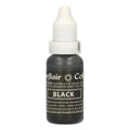 Nero. Vernice a Gocce. Per Panna Creme Burro e Pasta di Zucchero. 14 ml. Sugarflair