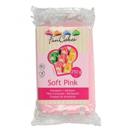 Rosa tenue. Pasta di zucchero FunCakes. 250 gr. Senza Glutine e Kosher