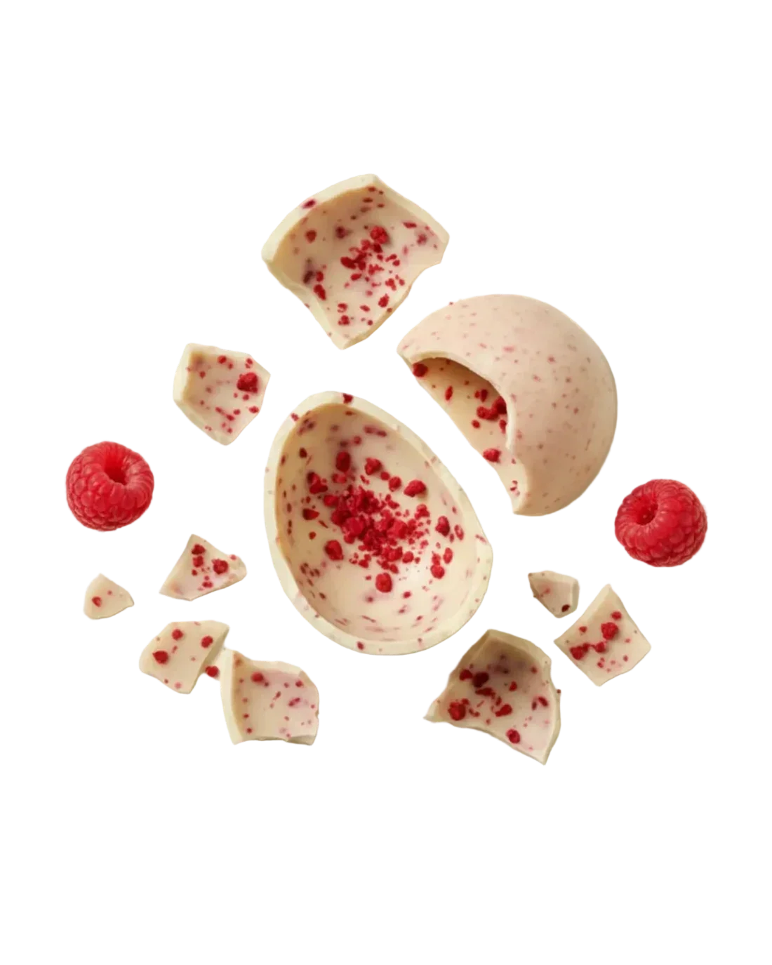 UOVO CIOCCOLATO BIANCO E LAMPONI
