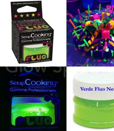 Effetto NEON. Fluo Scrapcooking. Coloranti alimentari in polvere