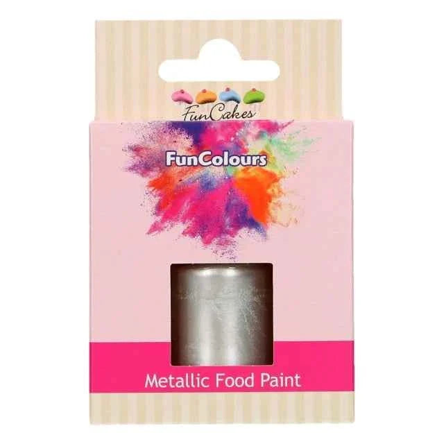 Bianco Perla Metallizzato in Gel. Anche Vernice per pittura. Grande confezione 30 ml. Funcakes