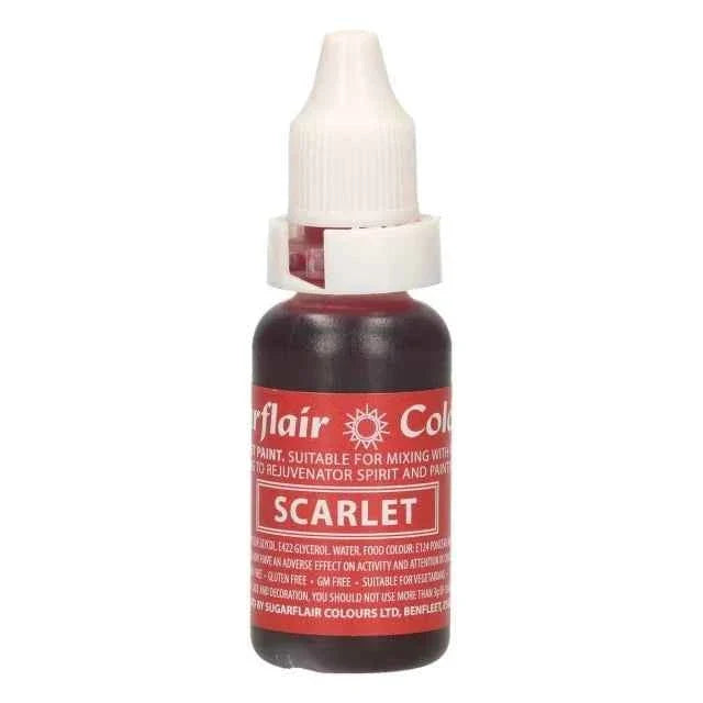 Rosso Profondo. Ideale per Red Velvet. Vernice a Gocce. Scarlet. Per Panna Creme Burro e Pasta di Zucchero. 14 ml. Sugarflair