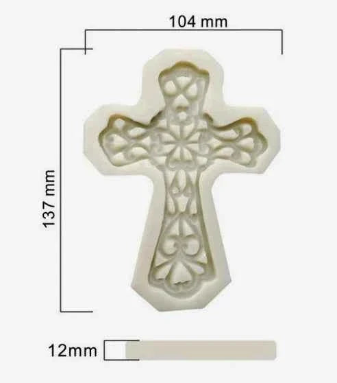 Grande Croce con Gesù di 19 cm. Stampo in silicone